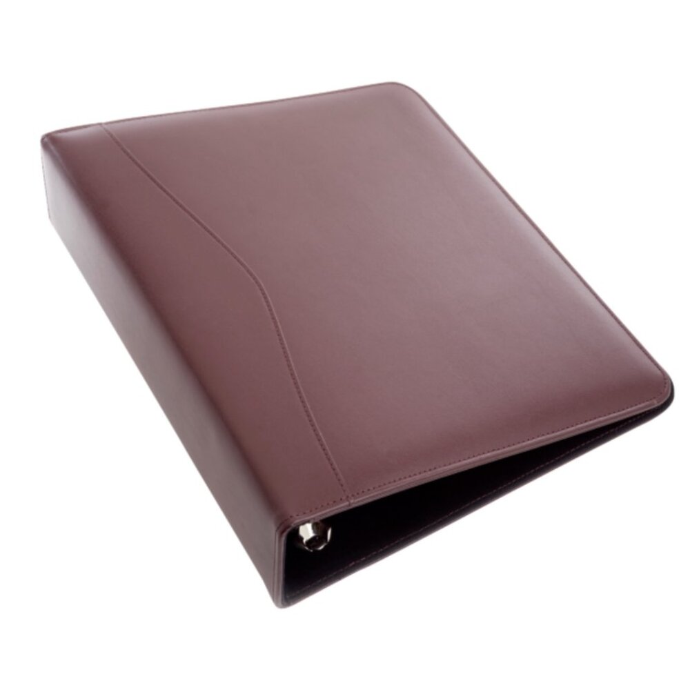 EUC Royce New York Leather 3-Ring Binder (2-Inch, Burgundy)